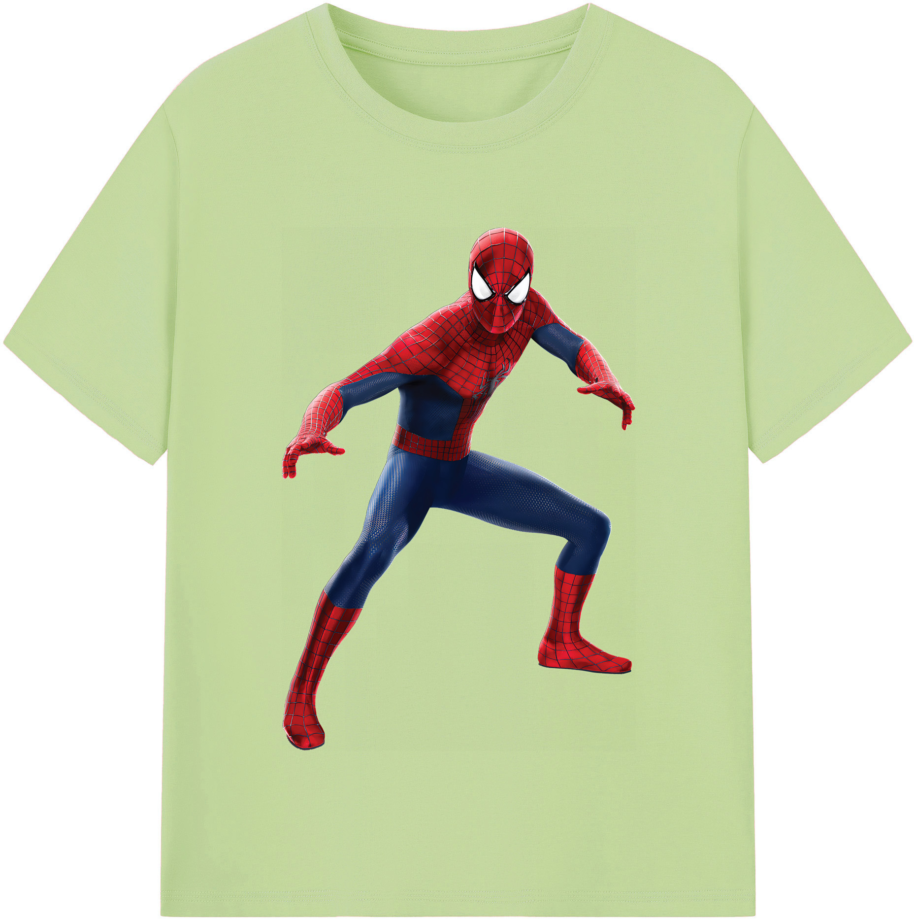 （画像用） Spider Man スパイダーマン 綿100％半袖Tシャツ（フロントプリント）
